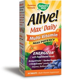 تصویر قرص های مولتی ویتامین Alive Whole Food Energizer محصول شرکت Nature's Way قرص های مولتی ویتامین Alive Whole Food Energizer محصول شرکت Nature's Way