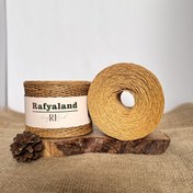 تصویر رافیا کاغذی تابیده دوک شده بیسکویتی گلد 