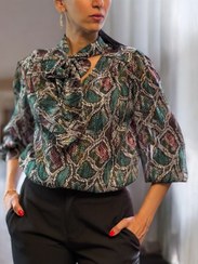 تصویر شومیز حریر کراواتی 