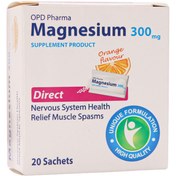 تصویر ساشه منیزیم 300 میلی گرم او پی دی فارما 20 عدد | OPD Pharma Magnesium 300 Mg 