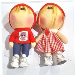 تصویر عروسک مدل روسی طرح دختر و پسر دو عددی 