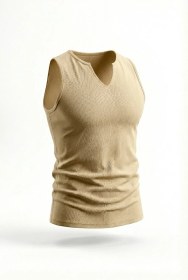 تصویر رکابی تنک تاپ یغه کوبایی کرم OLD SCHOOL 