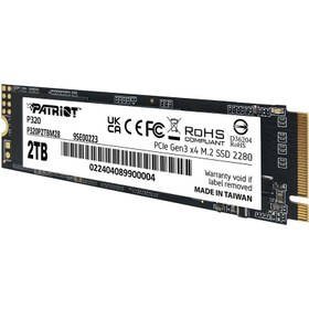 تصویر اس اس دی 2 ترابایت پاتریوت مدل P320 M.2 2280 PCIe Gen3 NVMe Patriot P320 M.2 2280 PCIe Gen3 NVMe 2TB Internal SSD