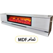 تصویر میز تلویزیون شومینه ای طرح جدید کد 132 