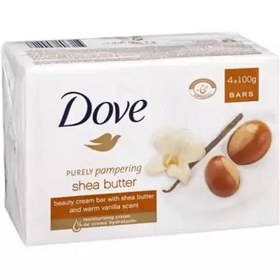 تصویر صابون Dove داو با عصاره شی باتر و وانیل وزن 100 گرمی 