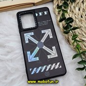 تصویر قاب گوشی Poco X5 Pro - Redmi Note 12 Pro 5G شیائومی پشت گلس آینه ای CASETIFY طرح OFF-WHITE مات محافظ لنزدار مشکی کد 272 