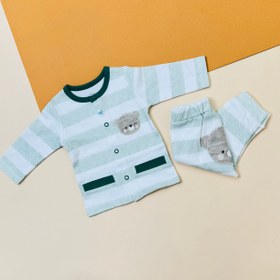 تصویر ست نوزادی نیلی طرح لاکی 