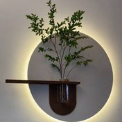 تصویر تابلو دیواری نوری مدرن مدل فلورا با گلدان 