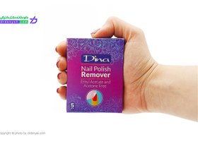 تصویر پد لاک پاک کن دینا مدل Flower بسته 5 عددی Dina Flower Polish Remover Pad 5Pcs