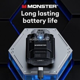 تصویر هدفون بی‌سیم گیمینگ مانستر مدل XKT23 با قابلیت حذف نویز 