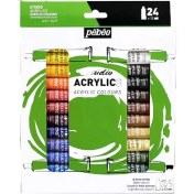 تصویر رنگ اکریلیک پ ب او بسته ۲۴ عددی حجم ۱۲ میل 