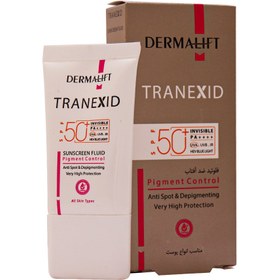 تصویر درمالیفت فلوئید ضد آفتاب روشن کننده پوست مناسب انواع پوست SPF50 (ترنکسید) Dermalift Anti Spot Sunscreen Fluid Tranexid For All Skin Types