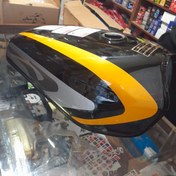 تصویر باک موتور سیکلت هوندا مدل مشکی کاستوم زرد ورق 80 در 80 درجه یک تیزرویی همراه با یکسال گارانتی 