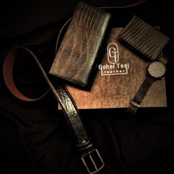 تصویر ست هدیه 3piece مردانه چرم طبیعی مدل LX-31 