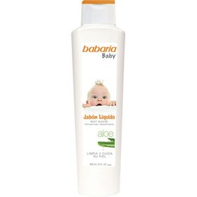 تصویر شامپو بدن کودک باباریا babaria مدل آلوورا Aloe حجم 600 میل mild liquid soap babaria baby 600 ml