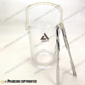 تصویر یخدان (جایخی) شیشه‌ای دسته‌دار بیوتی آرکو با انبر فلزی 
