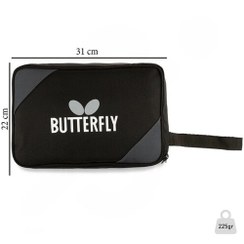 تصویر کیف و جلد محافظ راکت پینگ پنگ طرح باترفلای ( BUTTERFLY ) مدل 01 ( مشکی - طوسی ) 