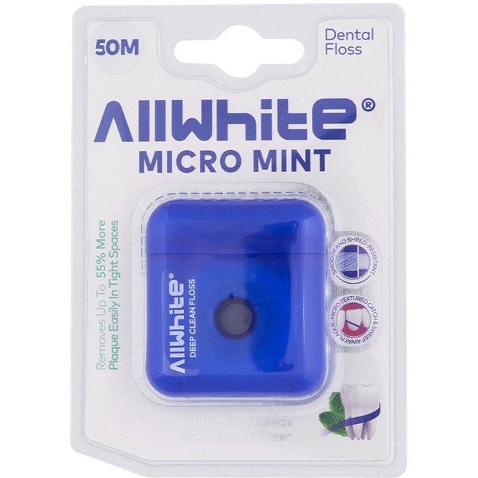 خرید و قیمت نخ دندان نعنایی ال وایت 50 متر ا Micro Mint Dental Floss