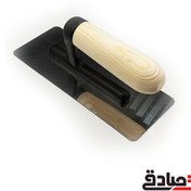 تصویر ماله استیل دسته چوبی کوچک 