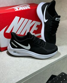 تصویر کتانی نایک ایرزوم گاید مشکی سفید NIKE AIR ZOOM 