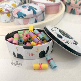 تصویر قوطی فلزی بیضی 