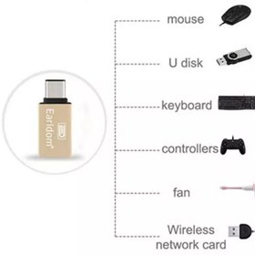 تصویر OTG تایپ سی ارلدام EARLDOM مدل OT06 OTG type C EARLDOM model OT06