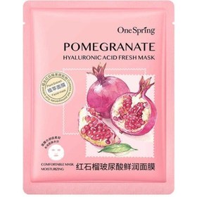 تصویر ماسک صورت ورقه ای ضد پیری انار وان اسپرینگ One Spring one spring Pomegranate Sheet Mask