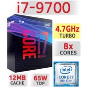 تصویر پردازنده مرکزی اینتل سری Coffee Lake مدل Core i7-9700 Intel Coffee Lake Core i7-9700 CPU