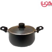 تصویر قابلمه یونیک UN-8105 سایز ۲۰ کف گرانیت مشکی 