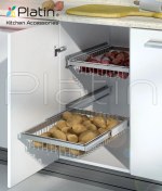 تصویر سبد سیب زمینی و پیاز کابینتی ریلی پلاتین کد 3355 