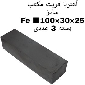 تصویر آهن ربا مدل fe100-30-25 کد 1574 بسته 3 عددی 