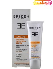 تصویر اریکه کرم ضدآفتاب مخصوص پوست خشک و نرمال SPF50 Erike Sunscreen Cream SPF50