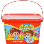 تصویر بسته خمیر شنی آریا ۵۰۰ گرمی همراه با ابزار سطلی 