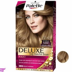 تصویر کیت رنگ مو پلت (Palette) سری DELUXE شماره 0-8 حجم 50 میلی‌لیتر رنگ عسلی بلوند 