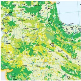 تصویر نقشه پوشش گیاهی و محیط زیست ایران 