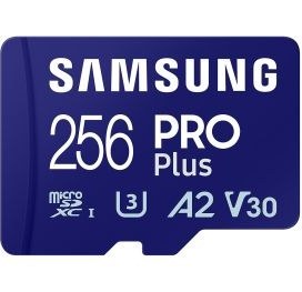 تصویر کارت حافظه MicroSDXC سامسونگ مدل Samsung PRO PLUS UHS-I U3 A2 V30 ظرفیت 256 گیگابایت Samsung PRO PLUS UHS-I U3 A2 V30 256GB MicroSDXC + SD adapter