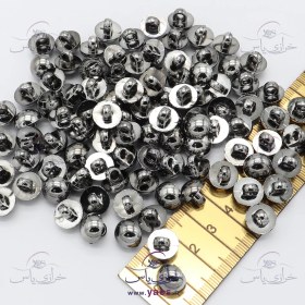 تصویر دکمه پایه دار آبکروم فندقی دودی 12 میلیمتر (بسته 100 عددی) 