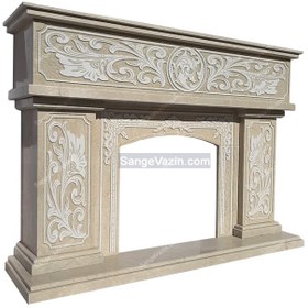 تصویر شومینه سنگی آفشید 