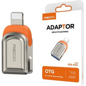 تصویر مبدل USB به لایتنینگ رسی مدل OTG RDS-A16L OTG RDS-A16L RECCI