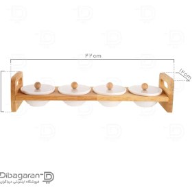 تصویر اردو خوری بیضی 4 عددی چوب چینی ریور کد C11-2873 