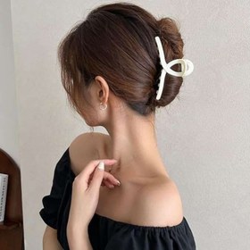 تصویر کلیپس مو شمعی زنانه مدل روبان 