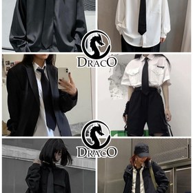 تصویر کراوات مشکی ساتن 