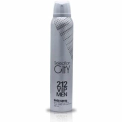 تصویر اسپری خوشبو کننده بدن مردانه VIP 212 Men حجم 200میل سلکشن سیتی Selection City Body Spray VIP 212 Men 200ml