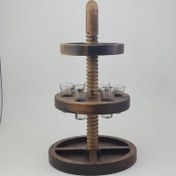 تصویر مزه خوری آجیل و تنقلات چوبی مدل Walnut Spiral 