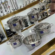 تصویر سرویس قابلمه استیل ۹ پارچه کرکماز مدل آستارا 