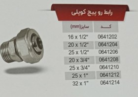 تصویر پنج لایه رابط روپیچ کوپلی - 3/4*20 