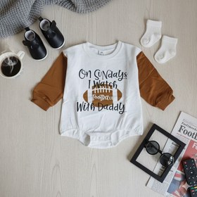 تصویر بادی زیردکمه نوزادی آستین بلند 8 تا 18 ماه - 100 