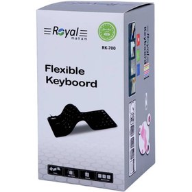 تصویر کیبورد ژله ای رویال Royal RK-700 RK-700 Royal Keyboard 108 Keys USB Silicone Flexible Foldable Keyboard, Waterproof Dustproof USB Silent Keys for Laptop Desktop Keyboard