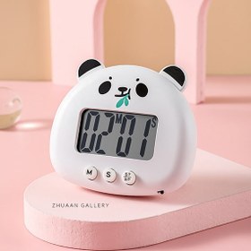 تصویر کرنومتر دیجیتال طرح پاندا و گاو 