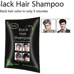 تصویر بسته ۱۰ عددی شامپو رنگ مو مشکی ۲۵۰ میلی‌لیتری برند dexe Pack Of 10 Hair Colouring Shampoo Black 250ml